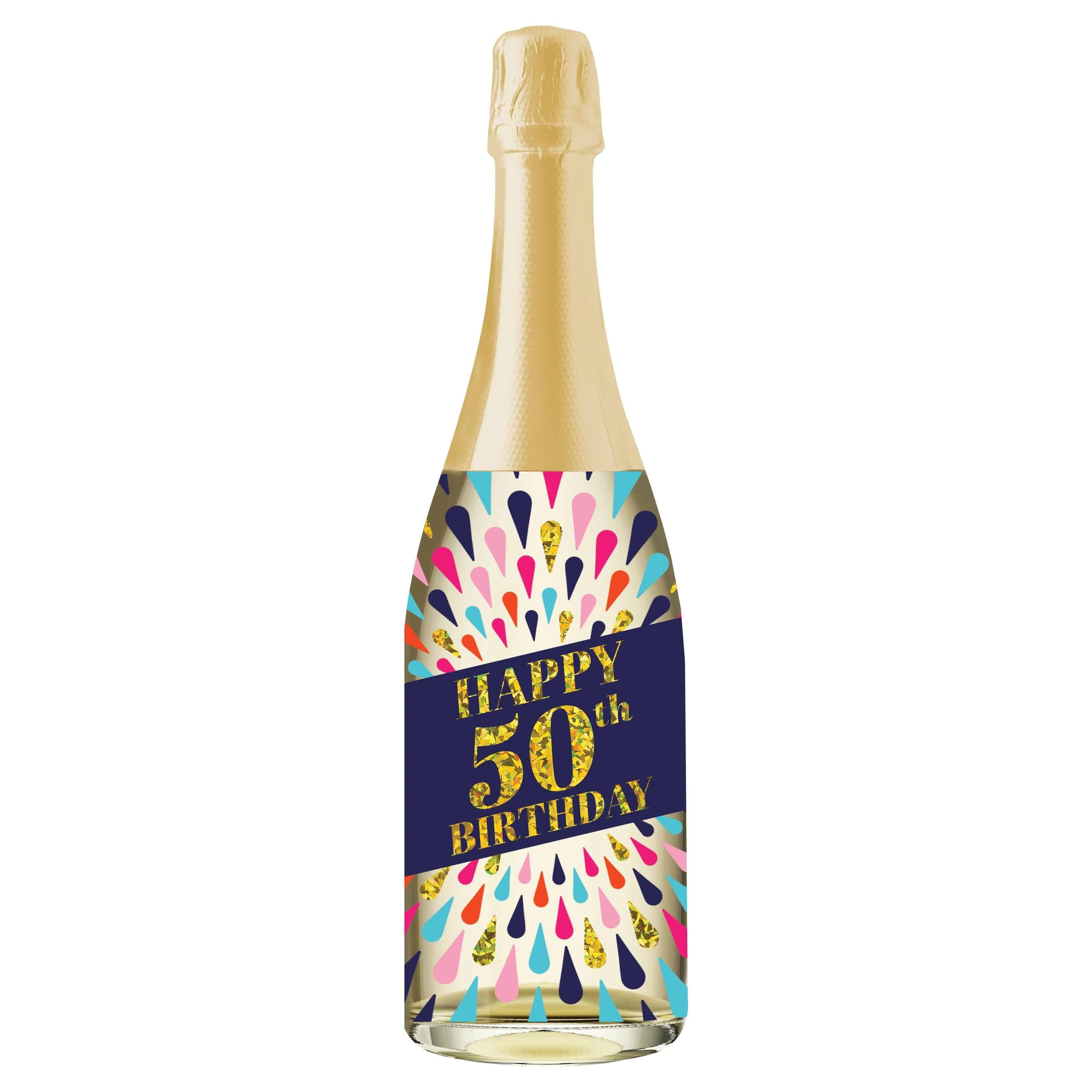 Pictura 50th Color Burst Birthday Champagne Sound Card featuring colorful design and celebratory champagne sound effects.
